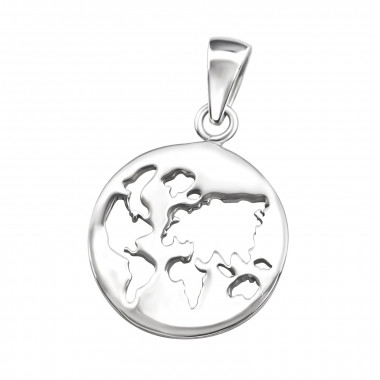 Earth - 925 Sterling Silver Simple Pendants SD36750