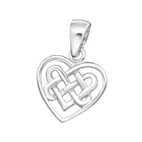 Celtic Heart - 925 Sterling Silver Simple Pendants SD44363