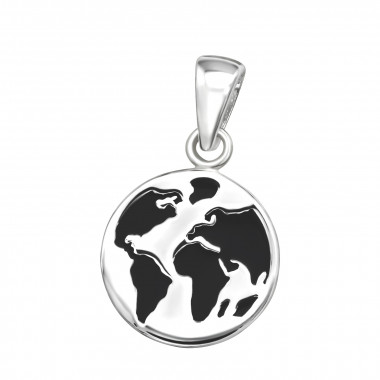 Earth - 925 Sterling Silver Simple Pendants SD44405