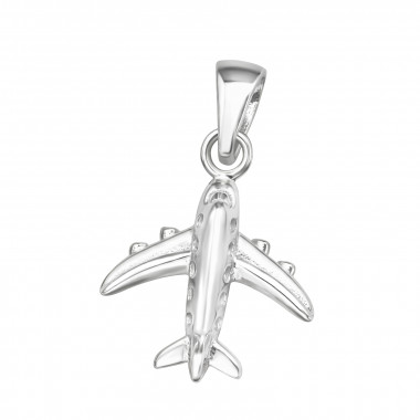 Plane - 925 Sterling Silver Simple Pendants SD44413