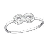 Infinity - 925 Sterling Silver Rings with CZ SD19427