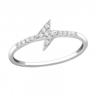 Thunderbolt - 925 Sterling Silver Rings with CZ SD21691