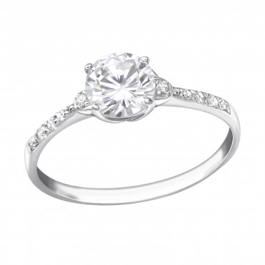 Solitaire - 925 Sterling Silver Rings with CZ SD37233