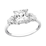 Solitaire - 925 Sterling Silver Rings with CZ SD37240