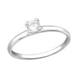 Solitaire - 925 Sterling Silver Rings with CZ SD39154