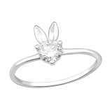Rabbit - 925 Sterling Silver Rings with CZ SD40174