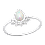 Pear - 925 Sterling Silver Rings with CZ SD40223