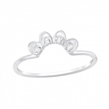 Crown - 925 Sterling Silver Rings with CZ SD41433