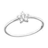 Flower - 925 Sterling Silver Rings with CZ SD42109