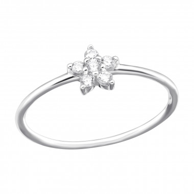 Flower - 925 Sterling Silver Rings with CZ SD42109