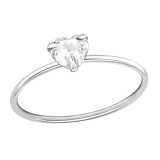 Heart - 925 Sterling Silver Rings with CZ SD43270