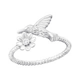 Flower And Bird - 925 Sterling Silver Rings with CZ SD43590