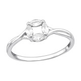 Round - 925 Sterling Silver Rings with CZ SD44922