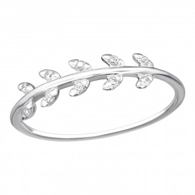 Leaf - 925 Sterling Silver Rings with CZ SD46240