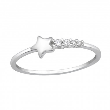 Star - 925 Sterling Silver Rings with CZ SD47807