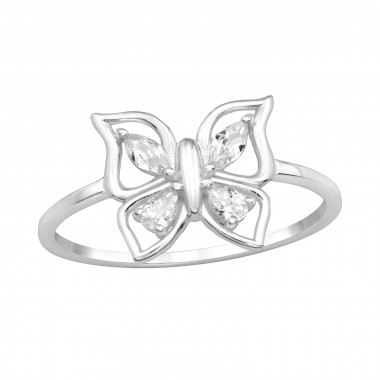 Butterfly - 925 Sterling Silver Rings with CZ SD47809