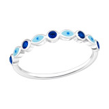Evil Eye - 925 Sterling Silver Rings with CZ SD47914