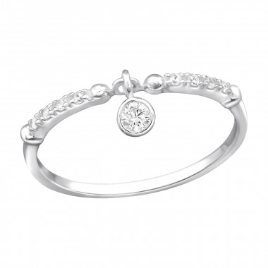 Circle - 925 Sterling Silver Rings with CZ SD48234