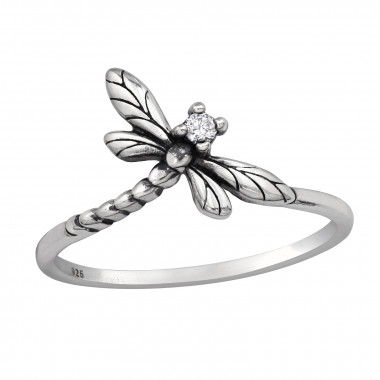 Dragonfly - 925 Sterling Silver Rings with CZ SD48382