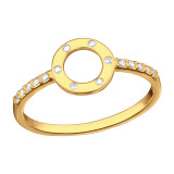 Open Circle - 925 Sterling Silver Rings with CZ SD48649