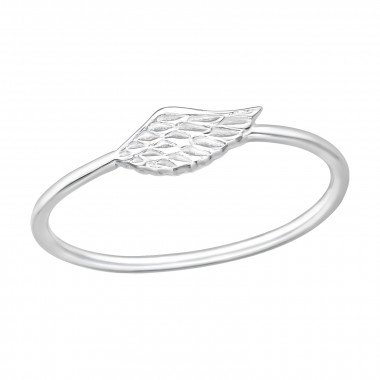 Wing - 925 Sterling Silver Simple Rings SD17196