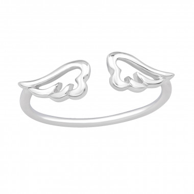 Wing - 925 Sterling Silver Simple Rings SD19429