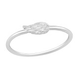 Wing - 925 Sterling Silver Simple Rings SD20178