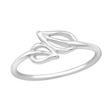 Leaf - 925 Sterling Silver Simple Rings SD20317