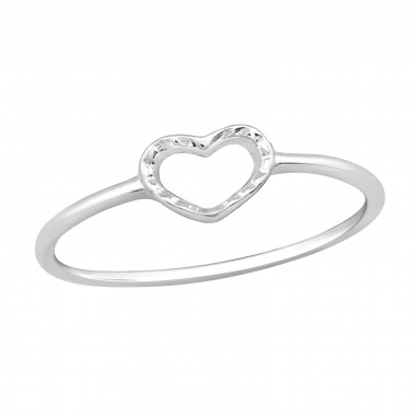 Heart - 925 Sterling Silver Simple Rings SD20513