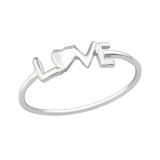 Love - 925 Sterling Silver Simple Rings SD20774