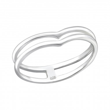 Heart - 925 Sterling Silver Simple Rings SD26824