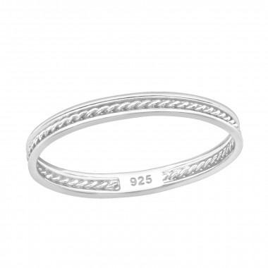 Twisted - 925 Sterling Silver Simple Rings SD30997