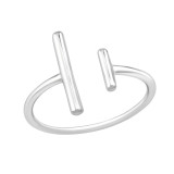 Double Bar - 925 Sterling Silver Simple Rings SD32278