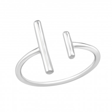 Double Bar - 925 Sterling Silver Simple Rings SD32278