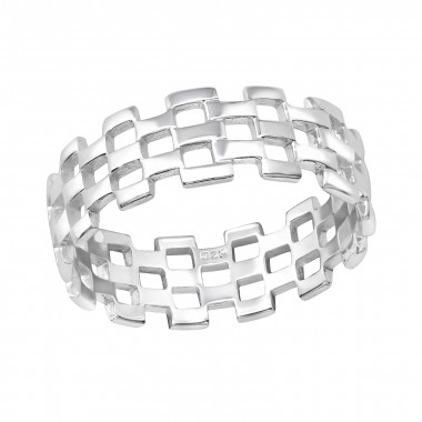 Chain - 925 Sterling Silver Simple Rings SD35809