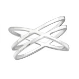 Intertwining - 925 Sterling Silver Simple Rings SD35812