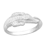 Crocodile - 925 Sterling Silver Simple Rings SD40458