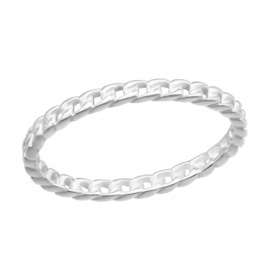 Chain - 925 Sterling Silver Simple Rings SD40605