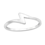 Thunderbolt - 925 Sterling Silver Simple Rings SD41438