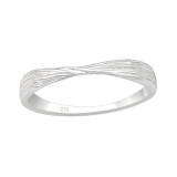 Twisted - 925 Sterling Silver Simple Rings SD41441