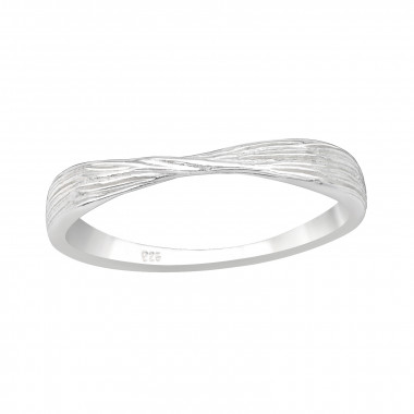 Twisted - 925 Sterling Silver Simple Rings SD41441