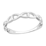 Infinity - 925 Sterling Silver Simple Rings SD44600