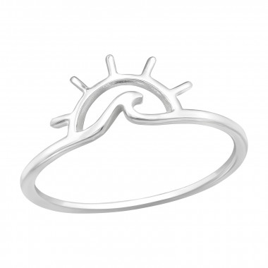 Wave - 925 Sterling Silver Simple Rings SD44851