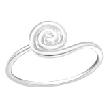 Spiral - 925 Sterling Silver Simple Rings SD44852