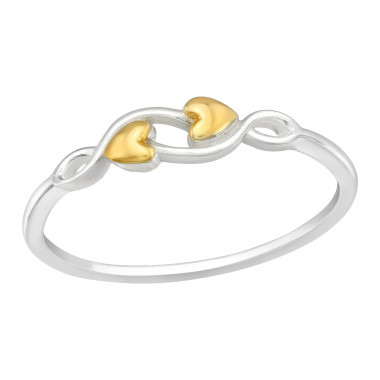 Hearts - 925 Sterling Silver Simple Rings SD45197