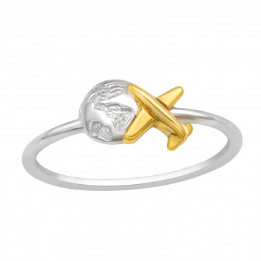 Airplane - 925 Sterling Silver Simple Rings SD45819