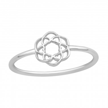 Hearts - 925 Sterling Silver Simple Rings SD46169