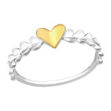 Hearts - 925 Sterling Silver Simple Rings SD46466