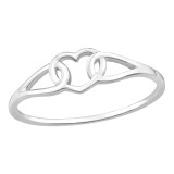 Heart - 925 Sterling Silver Simple Rings SD46471