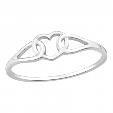 Heart - 925 Sterling Silver Simple Rings SD46471